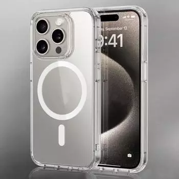 Роскошный магнитный беспроводной зарядный чехол Magsafe для iPhone 16 15 14 13 12 11 Pro XR XS Max 7 8 Plus задняя крышка прозрачный чехол iPhone 16 Pro Max