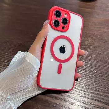 Роскошный магнитный чехол для беспроводной зарядки Magsafe для iPhone 15 14 13 12 11 Pro Max противоударный прозрачный чехол For iPhone 11Pro