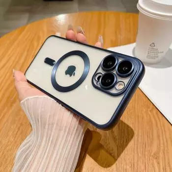 Роскошный магнитный чехол для Magasfe с беспроводной зарядкой для iPhone 15 14 Plus 13 12 11 Pro Max, прозрачный мягкий силиконовый чехол с матовым покрытием For iPhone 11Pro