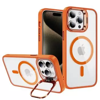 Роскошный магнитный чехол для Magsafe с беспроводной зарядкой для iPhone 15 12 13 14 Pro Max plus, защитное стекло для камеры, прозрачный чехол For iphone 12 Pro