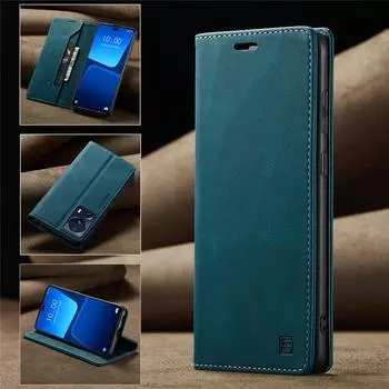 Роскошный магнитный чехол-кошелек из натуральной кожи для Xiaomi Mi 14 13 Lite Pro с отделением для карт, подставкой, противоударным складным держателем, полной защитой Xiaomi Mi 13 чёрный