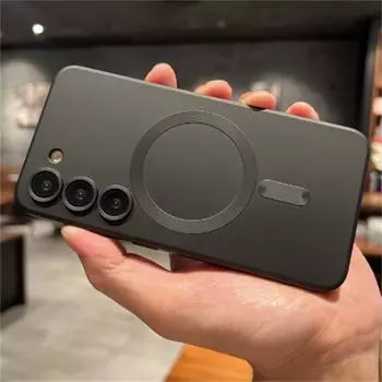 Роскошный магнитный чехол Magsafe для Samsung Galaxy S24 S23 S22 Ultra Plus S21 S20 FE Note 20 Мягкий чехол из ТПУ Samsung S24 FE белый