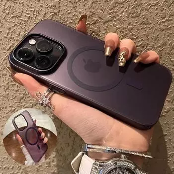 Роскошный магнитный чехол с беспроводной зарядкой для Magsafe для iPhone 15 14 13 12 11 Pro Max Plus противоударный мягкий прозрачный чехол-бампер For iPhone 15