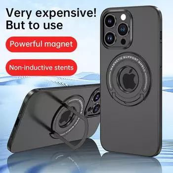 Роскошный магнитный чехол с беспроводной зарядкой и держателем для iPhone 15 Pro Max 14Pro Max 12 13 Pro Max противоударный мягкий чехол-бампер For iPhone 12 Pro