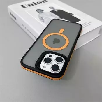 Роскошный магнитный цветной матовый полупрозрачный бронированный противоударный чехол для iPhone 11 12 13 14 Plus 15 16 ProMax Magsafe Wireless Charge Cover iPhone 16 Pro Max белый