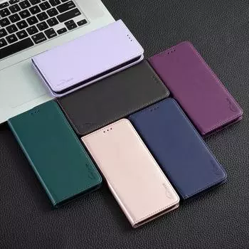 Роскошный магнитный деловой кожаный чехол для Motorola Moto G85 G84 G54 G34 G24 G14 G04 G73 G53 G23 G13 чехол-кобура с откидной крышкой, кошелек, сумки для телефонов Motorola Edge 40 NEO светло-фиолетовый