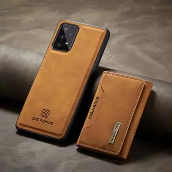 Роскошный магнитный кожаный чехол-кошелек 2 в 1 для Samsung Galaxy A53 A 53 5g A33 A73 A13 A52s A52 A72, сумка для телефона без отпечатков пальцев for Galaxy A52S 5G кофейный