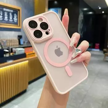 Роскошный магнитный матовый полупрозрачный противоударный чехол для iPhone 14 13 12 11 15 Pro Max Plus для Magsafe, чехол для беспроводной зарядки For iphone12Promax