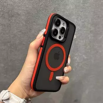 Роскошный магнитный матовый полупрозрачный противоударный чехол для iPhone 15 14 13 12 11 Pro Max Plus для Magsafe, чехол для беспроводной зарядки For iPhone 11