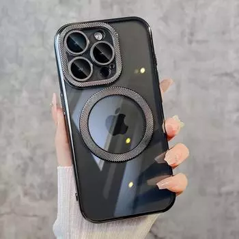 Роскошный магнитный противоударный прозрачный чехол для мобильного телефона iPhone 14 12 13 15 Pro Max, задняя крышка Magsafe, прозрачный чехол For iPhone 15Pro Max