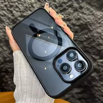 Роскошный магнитный противоударный прозрачный чехол для телефона для iPhone 15 14 13 12 11 Pro Max Plus, чехол для мобильного телефона Magsafe, защита объектива, чехол For iPhone 12Pro Max