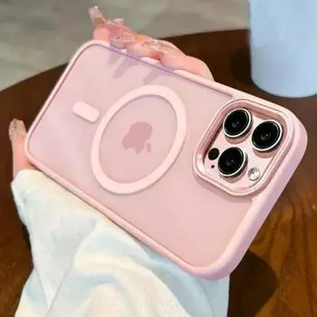 Роскошный магнитный прозрачный защитный чехол для беспроводной зарядки Magsafe для iPhone 15 14 Plus 13 12 11 Pro Max, противоударный чехол-бампер iPhone 15 Pro Max чёрный