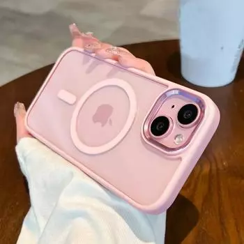 Магнитный роскошный прозрачный защитный чехол для беспроводной зарядки Magsafe для iPhone 16 15 14 Plus 13 12 11 Pro Max противоударный бампер iPhone 15 Pro Max чёрный