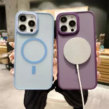 Роскошный матовый акриловый защитный противоударный чехол для iPhone 14 Pro Max 13 12 11 Pro Max для Magsafe Magnetic Charge Clear Cover For iPhone 14 Plus