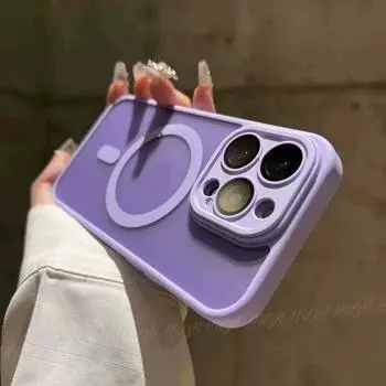 Роскошный матовый чехол для телефона Magsafe с беспроводной зарядкой для iPhone 11 12 13 14 15 Pro Max Plus, прозрачный магнитный чехол-бампер For iPhone 12Pro