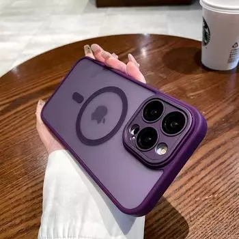 Роскошный матовый чехол для телефона Magsafe с беспроводной зарядкой для iPhone 11 12 13 14 15 Pro Max Plus, прозрачный магнитный чехол-бампер For iPhone 14Plus