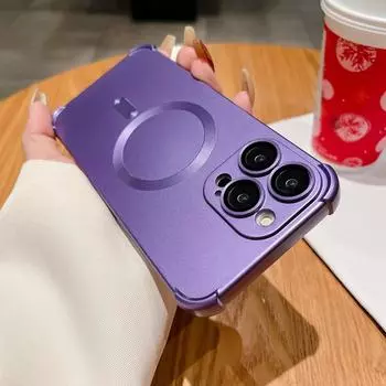 Роскошный матовый чехол Magsafe с беспроводной зарядкой для iPhone 12 13 14 15 Pro Max, магнитный противоударный чехол-бампер For iPhone 12Pro