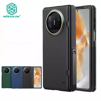 Роскошный матовый чехол Nillkin из ТПУ + ПК для Huawei Mate X3, чехол для телефона, скрытая подставка, слот для ручки, защита от отпечатков пальцев, металлическая рамка для головы, защитная задняя крышка Huawei Mate X3 синий