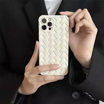 Роскошный матовый чехол ярких цветов с 3d плетением и решетчатым узором для телефона Iphone 13 12 11 14 Pro Max Plus, мягкий силиконовый защитный чехол For iPhone 12 Pro