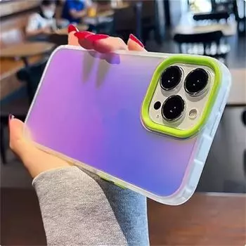 Роскошный матовый градиентный лазерный чехол для iPhone 11 12 13 14 15 Pro Max противоударный чехол для iPhone 15 14 Plus аксессуары для чехлов для телефонов iPhone 15 Pro Max белый