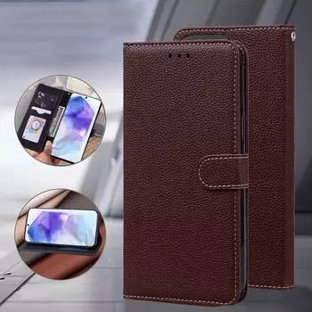 Роскошный матовый кожаный флип-чехол-кошелек для телефона Samsung Galaxy A55 A35 A25 A15 A05S A54 A53 A73 A23 A34 A24 A14 A04S S22 S23 S24 Ultra Plus, чехол-книжка For Samsung Galaxy A05 жёлтый