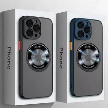 Роскошный матовый магнитный чехол для Magsafe с беспроводной зарядкой для iPhone 14 13 12 11 Pro Max Mini противоударный бампер Броня крышка Funda iPhone 11 красный