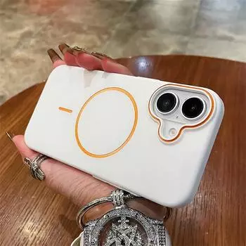 Роскошный матовый магнитный чехол для телефона с беспроводной зарядкой Magsafe для iPhone 16 15 14 Plus 13 12 Pro Max, однотонный, ударопрочный, жесткий чехол iPhone 12 белый