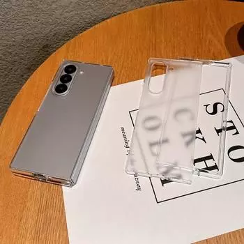 Роскошный матовый прозрачный складной чехол из 2 предметов для Samsung Z Fold6 Slim PC противоударный прозрачный чехол для телефона Samsung Z Fold6 прозрачный
