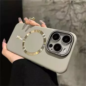 Роскошный матовый жесткий бампер магнитный чехол для iPhone 16 15 12 13 14 Pro Max Plus для беспроводной зарядки Magsafe защитный чехол iPhone 16 Pro Max чёрный