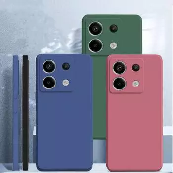 Роскошный матовый жидкий силиконовый мягкий чехол для Xiaomi Redmi Note 13 12 11 Pro Plus 12S 11S 13C 11A K70E Poco M5 M4 X6 X5 Pro 5G 4G противоударный чехол For Xiaomi Poco M5 4G чёрный