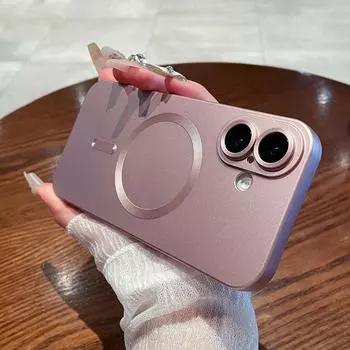 Роскошный металлический чехол-бампер с магнитной беспроводной зарядкой для iPhone 16 Pro Max 16 Plus iPhone 15 Pro 14 Plus 13 12 11 iPhone 7 Plus/8 Plus чёрный