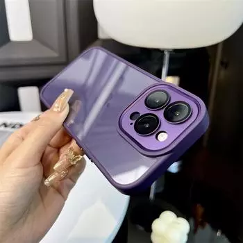 Роскошный металлический прозрачный чехол Hd для Iphone 13 12 11 Pro Max Plus, защита объектива, противоударный гибридный защитный чехол для Iphone 14 Pro Max For iPhone 11 синий