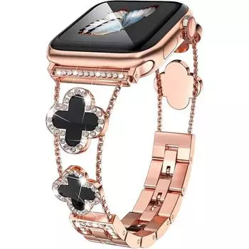 Роскошный металлический ремешок для часов с бриллиантами, тонкий блестящий ремешок для Apple Watch 40 мм, 42 мм, 44 мм, 45 мм, 41 мм, iwatch se Series 8/7/6/5/4/3, блестящий ремешок для женщин 42 44 45 49mm