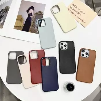 Роскошный металлический защитный чехол для камеры с кожаной текстурой для iPhone 16 Pro 15 14 Plus 13 12 11 Pro Max Xs Max Xr 8 7 6 Plus Tpu мягкий матовый противоударный чехол iPhone 16 бежевый