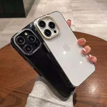 Роскошный металлический защитный чехол для объектива, прозрачный чехол для телефона iPhone 13 12 14 Pro Max 13Pro Max cClear, противоударный жесткий чехол из ПК For iPhone 12Pro Max