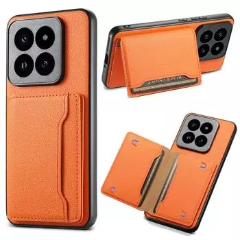 Роскошный многофункциональный кожаный чехол-кошелек для телефона-кошелька для Xiaomi 14 Ultra 13 Pro Ultra Poco F5, противоударный чехол с держателем для карт For Xiaomi 14 чёрный