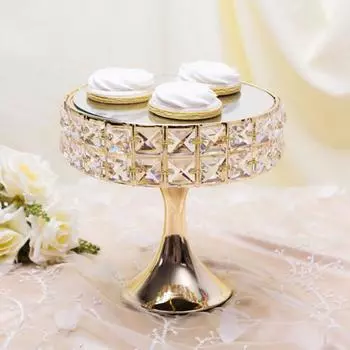 Роскошный многоразовый изысканный прочный искусственный кристалл для торта, витрина, домашний орнамент, товары для дома, подставка для торта B