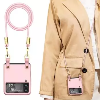 Роскошный модный чехол со шнурком для Samsung Galaxy Z Flip4 5g Flip 4 5 Flip5 Flip3 Flip 3 Zflip3 Zflip4, стеклянный чехол с объективом for Samsung z flip 5 чёрный