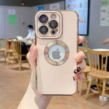 Роскошный мягкий гальванический чехол для телефона iPhone 11 12 13 14 15 Pro Max XS X XR 7 8 Plus, мини-полый силиконовый чехол For iPhone 14Pro max