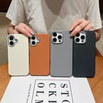 Роскошный мягкий матовый чехол для телефона TPU для iPhone 16 15 Pro Max 14 Plus 13 12 Pro 11 однотонный тонкий противоударный чехол-бампер iPhone 16 бежевый