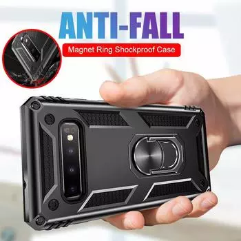 Роскошный мягкий противоударный чехол для Samsung Galaxy S8 S9 S10 Plus S10e Note 8 9 A7 2018, силиконовый автомобильный чехол-держатель с кольцом For S9 Plus чёрный