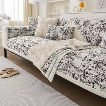 Роскошный мягкий шенилловый диван-полотенце универсальный противоскользящий чехол для дивана в гостиной Г-образный секционный чехол для дивана, не полный комплект 70x70