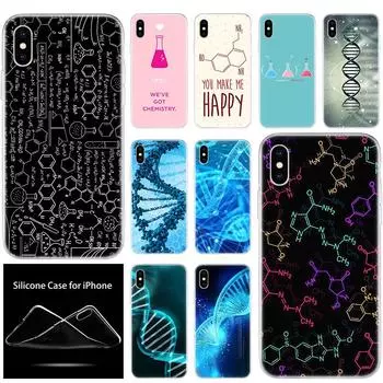 Роскошный мягкий силиконовый чехол для телефона с биологической химией ДНК для Apple iPhone 11 Pro XS Max X XR 6 6S 7 8 Plus 5 5S SE модный чехол iPhone 5 5S SE