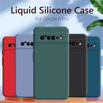 Роскошный мягкий силиконовый чехол из жидкого силикона для Google Pixel 6 Pro Pixel6 Pro Pixel6Pro, противоударный чехол для телефона For Pixel 6 чёрный