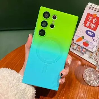 Роскошный мягкий силиконовый чехол Magsafe для Samsung Galaxy S23 S22 Ultra Plus S 22 23, защитный чехол для объектива камеры с беспроводной зарядкой Samsung S22 Ultra