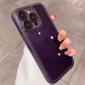 Роскошный мягкий силиконовый противоударный чехол-бампер для IPhone 14 Plus 13 12 11 Pro Max, прозрачное защитное стекло для камеры, принципиально For iPhone 14 розовый