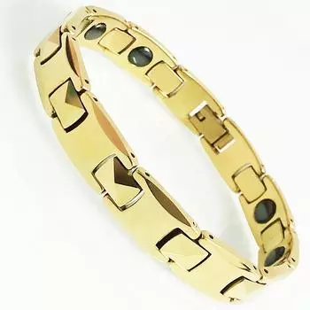 Роскошный мужской браслет золотого цвета, тяжелые вольфрамовые стальные украшения, модные, дружба, здоровье, магнитные мужские браслеты, повязка на руку Heren 18CM серебряный