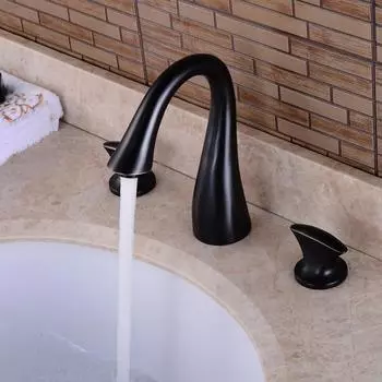 Роскошный набор из 3 предметов, смеситель для ванной комнаты, смеситель для раковины, набор смесителей для раковины с отделкой хром/черный/никель/золото