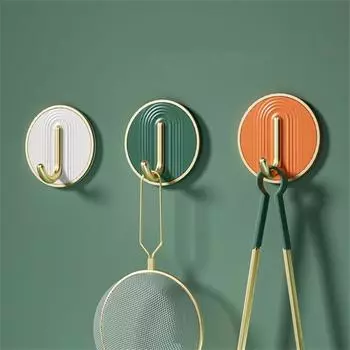 Роскошный настенный крючок для домашнего декора, прочный клей, вешалка для полотенец для ванной комнаты, вешалка для пальто без штамповки, задняя дверь, держатель для ключей белый