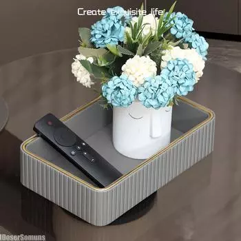 Роскошный настольный ящик для хранения из искусственной кожи, домашний декор для гостиной, органайзер для косметики, коробка для ключей, кошелек для игральных костей, лоток для монет